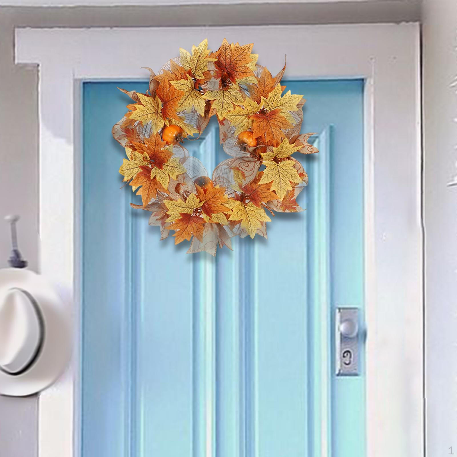 15.75 Autumn Harvest Wreath Maple Leaves Wall Hanging Round Artificial Garland for
15.75 Autumn Harvest Wreath Maple Leaves Wall Hanging Round Artificial Garland for