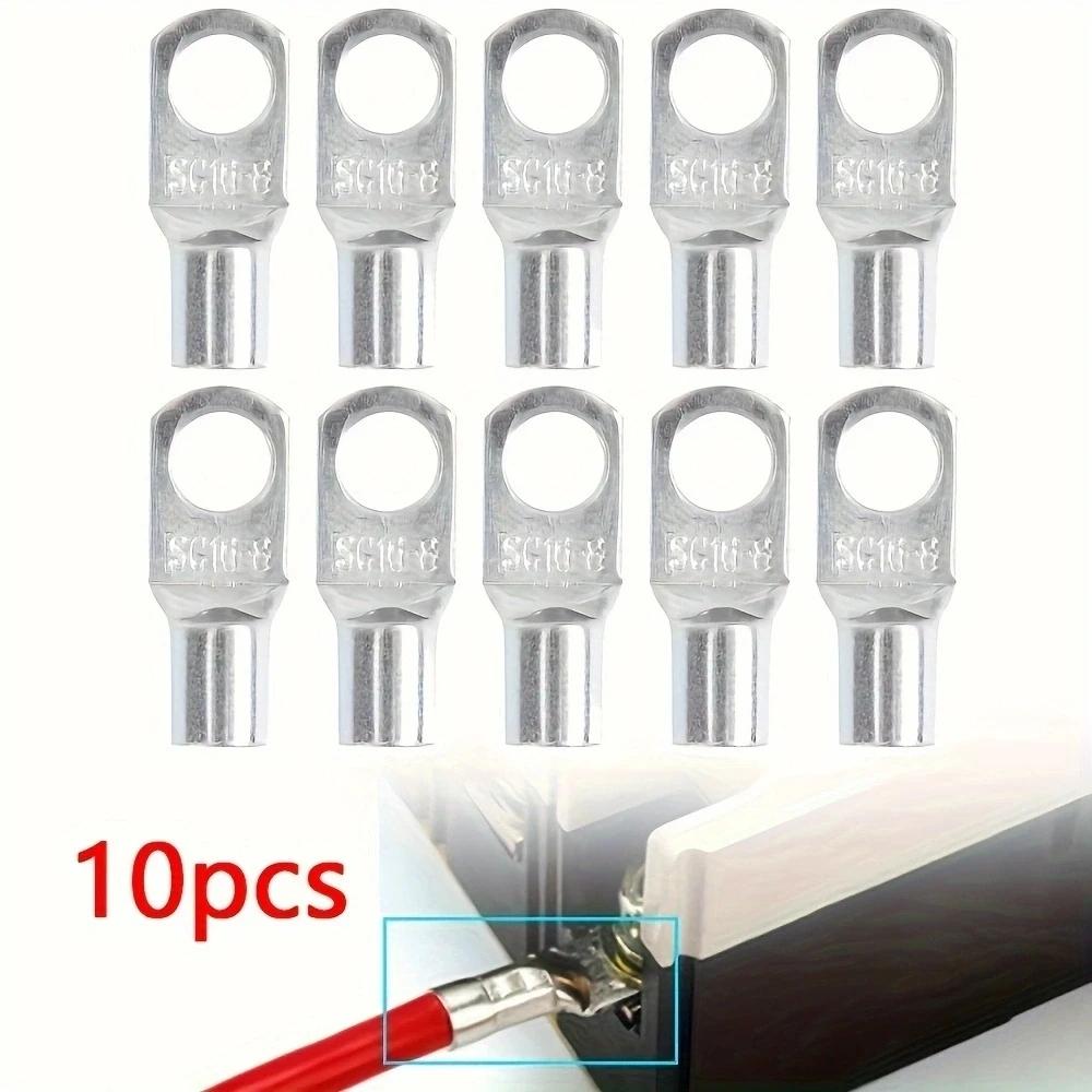 10pcs Cold-Pressed Copper Tab Wiring NoseTerminal Block Wire Connector Ground Lugs Terminal
10pcs Cold-Pressed Copper Tab Wiring NoseTerminal Block Wire Connector Ground Lugs Terminal