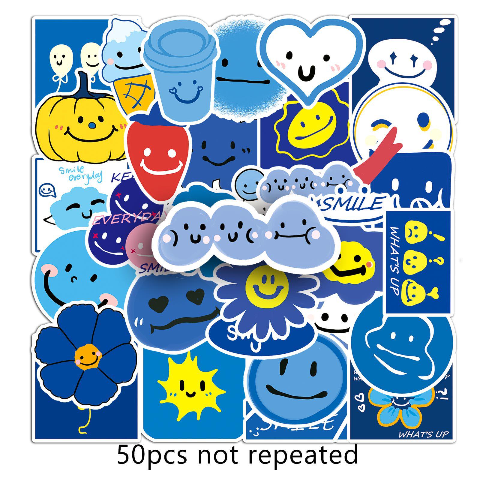 50 Original Blue Smile Cartoon Stickers: Cute DIY Graffiti for Children s Journals, Computers, Phones - Waterproof and Adorable!
50 Original Blue Smile Cartoon Stickers: Cute DIY Graffiti for Children s Journals, Computers, Phones - Waterproof and Adorable!
