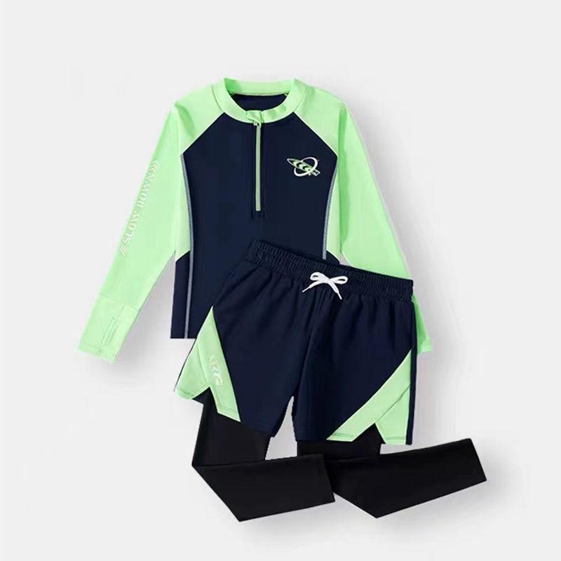 Slim Boys Long Sleeve Swimsuit Set - 3-Piece Fairy Style for Kindergarten Summer Size 100 (Height ~90cm)
Slim Boys Long Sleeve Swimsuit Set - 3-Piece Fairy Style for Kindergarten Summer Size 100 (Height ~90cm)