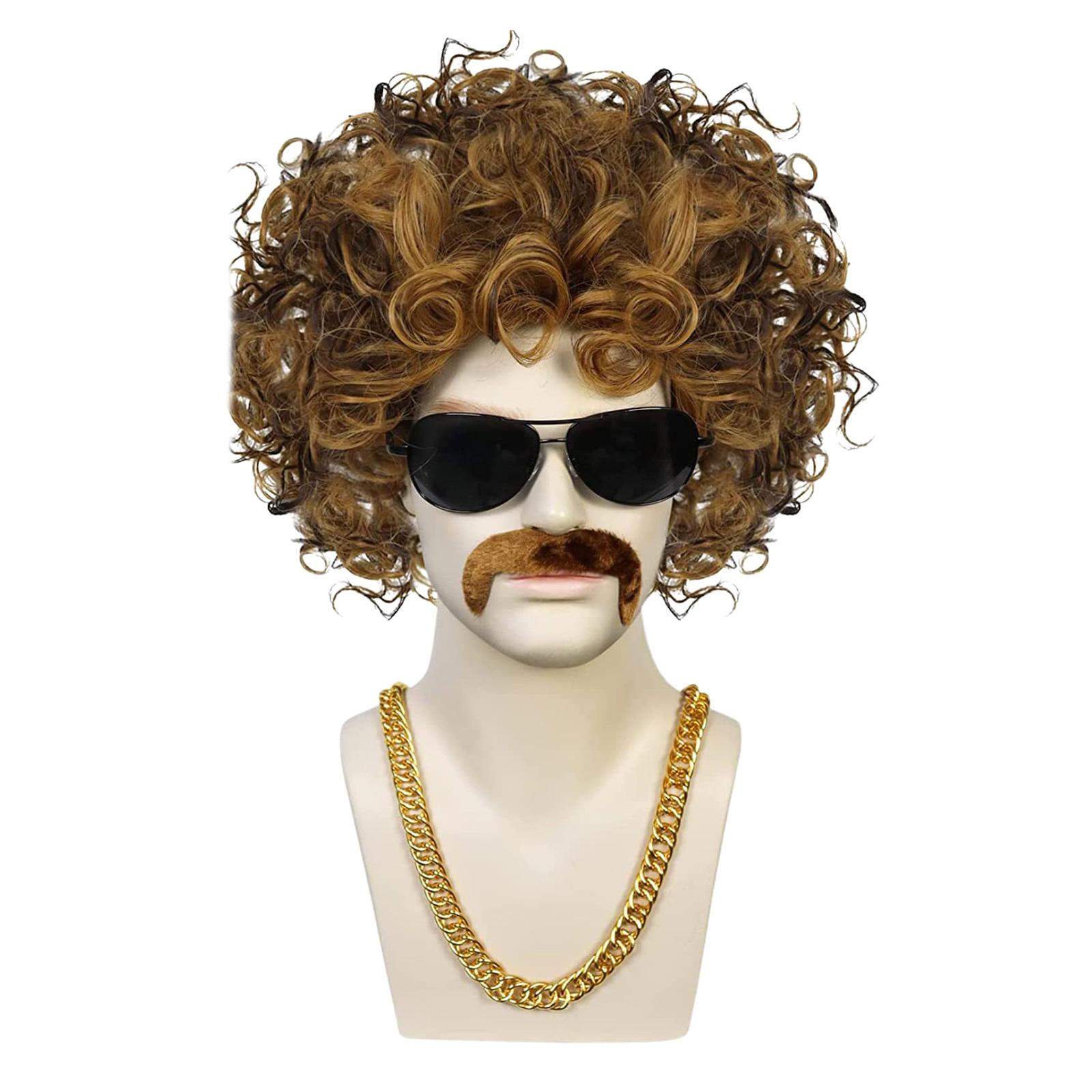 Hippie Costume Set,Hippie Sunglasses,Fake Gold Chain Necklace Mustache Dicos Necklace Wig 70s 80s Disco Accessories A
Hippie Costume Set,Hippie Sunglasses,Fake Gold Chain Necklace Mustache Dicos Necklace Wig 70s 80s Disco Accessories A