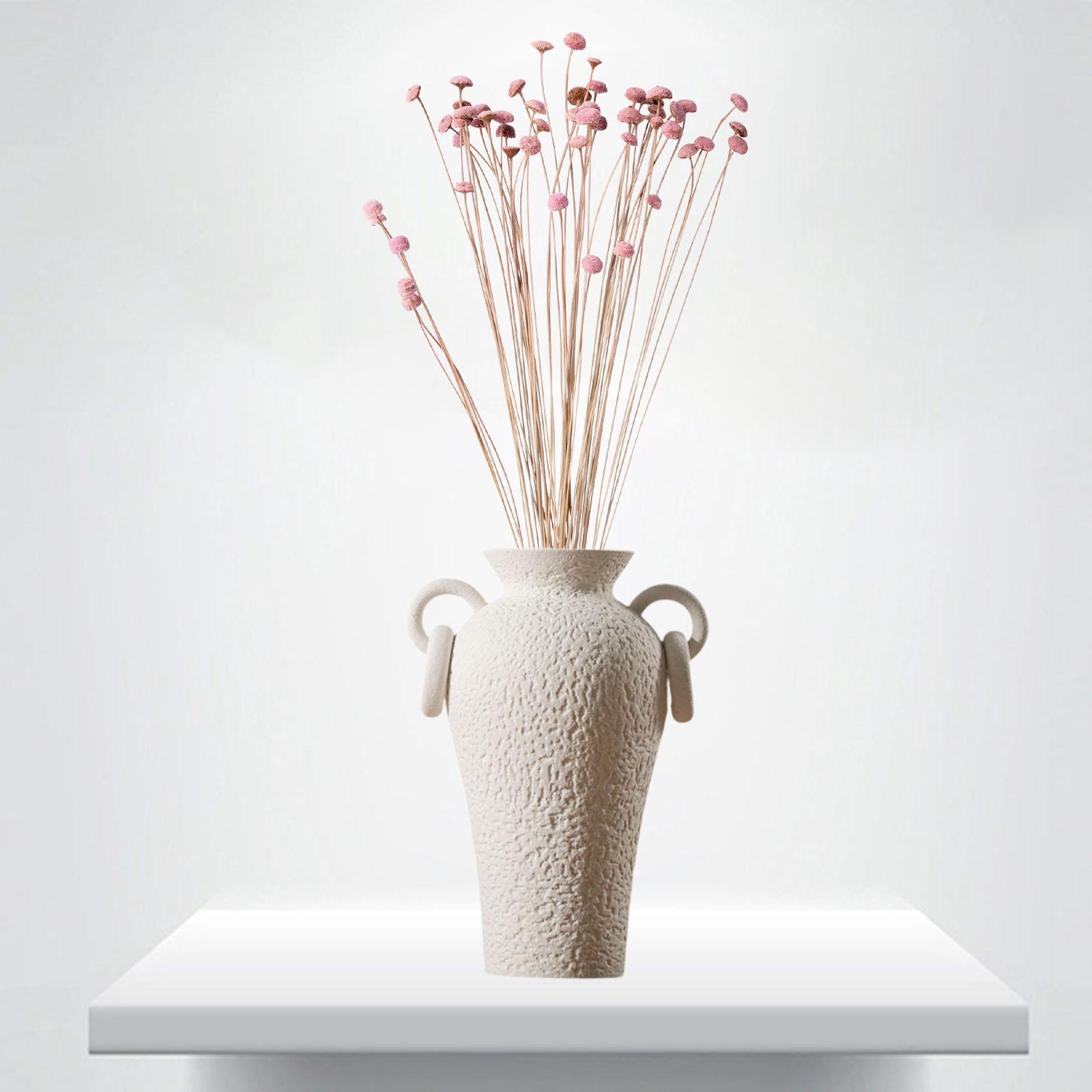 Ceramic Flower Vase Pot Jar Versatile Decorative Desktop Ornament with Two Ears Handle for Housewarming Gift Lightweight
Ceramic Flower Vase Pot Jar Versatile Decorative Desktop Ornament with Two Ears Handle for Housewarming Gift Lightweight