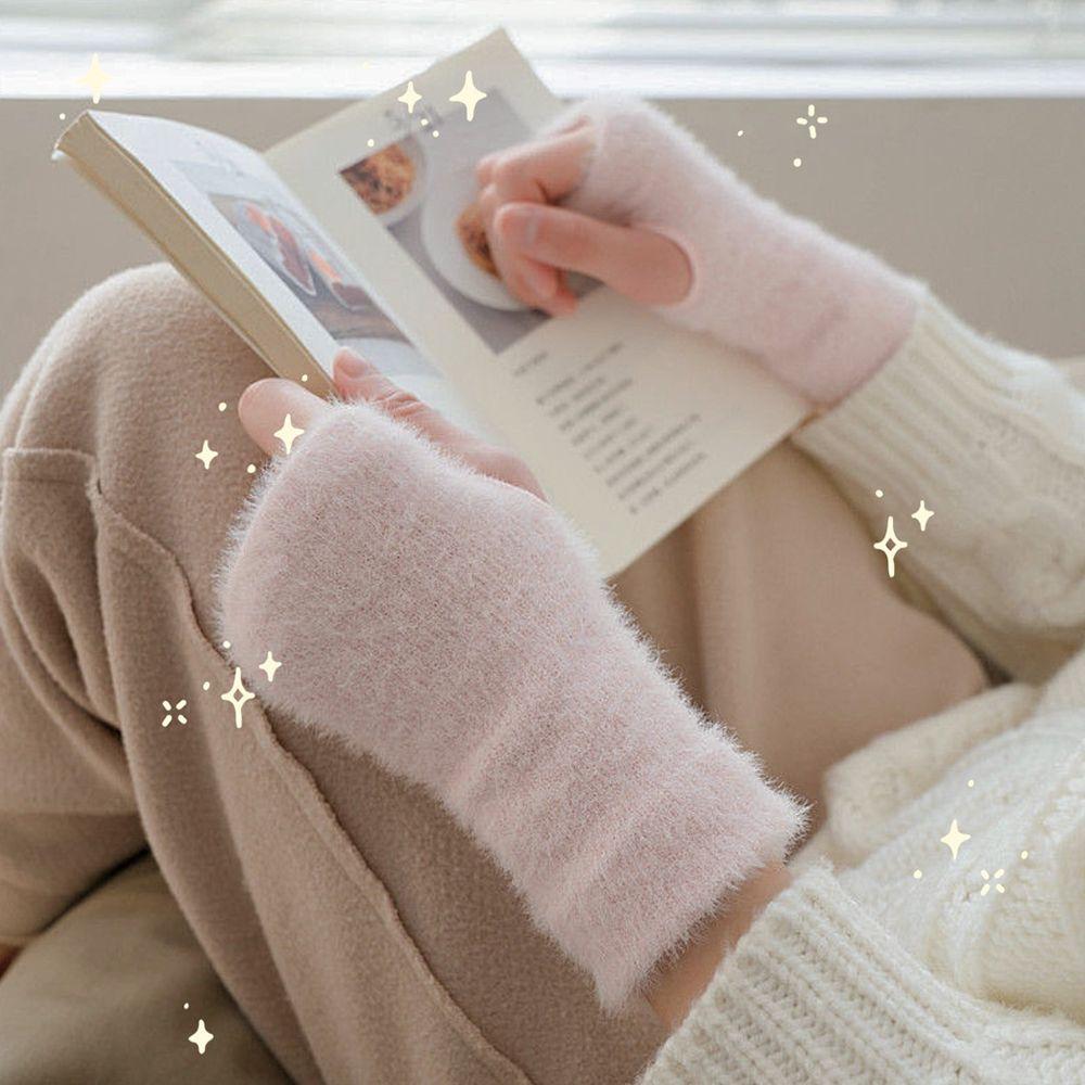 Writing Adult Children Solid Color Knitting Women Gloves Half Fingers Gloves Korean Style Mittens
Writing Adult Children Solid Color Knitting Women Gloves Half Fingers Gloves Korean Style Mittens
