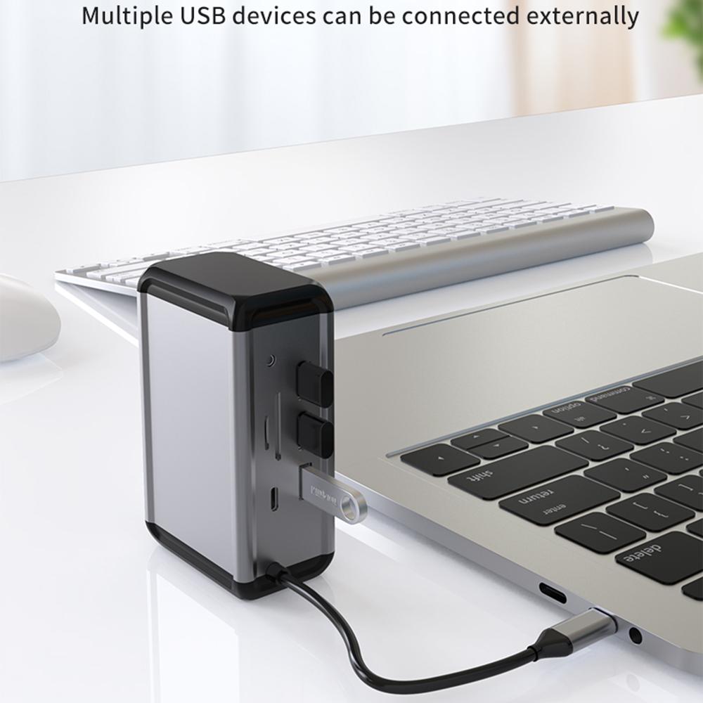 FX-2046H 12-in-1 Type-C Hub with 4K HD,100W PD,RJ45,USB 3.0/2.0 and SD/TF Card Reader As Shown A
FX-2046H 12-in-1 Type-C Hub with 4K HD,100W PD,RJ45,USB 3.0/2.0 and SD/TF Card Reader As Shown A