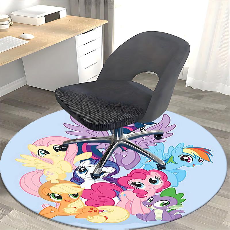 1 шт. Круглий килим My Little Pony Дизайн з аніме-мультфільмом, Килимок під офісне крісло, Нековзкий килим для декору дому, Сезонний подарунок, Офіс, Вітальня 80cm
1 шт. Круглий килим My Little Pony Дизайн з аніме-мультфільмом, Килимок під офісне крісло, Нековзкий килим для декору дому, Сезонний подарунок, Офіс, Вітальня 80cm