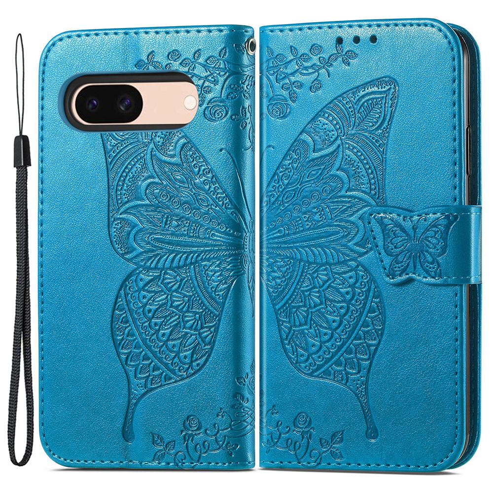 For Google Pixel 8a Phone Case Butterfly Pattern Imprinted PU Leather Flip Cover Blue
For Google Pixel 8a Phone Case Butterfly Pattern Imprinted PU Leather Flip Cover Blue
