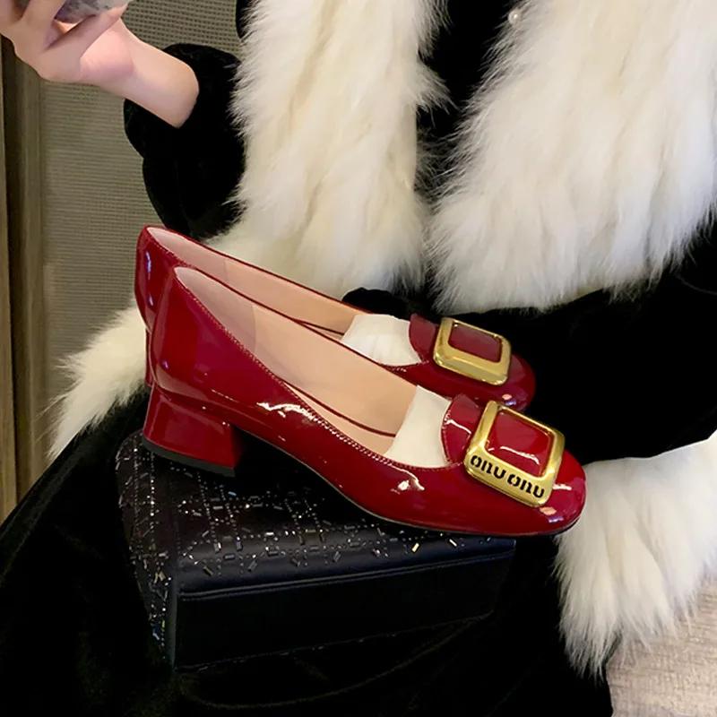 Модные женские туфли-лодочки, модный квадратный каблук, сексуальные высокие каблуки, свадебная обувь, женские туфли с круглым носком, металлической пряжкой, для вечеринок, массивные туфли, Zapatillas Mujer 34
Модные женские туфли-лодочки, модный квадратный каблук, сексуальные высокие каблуки, свадебная обувь, женские туфли с круглым носком, металлической пряжкой, для вечеринок, массивные туфли, Zapatillas Mujer 34
