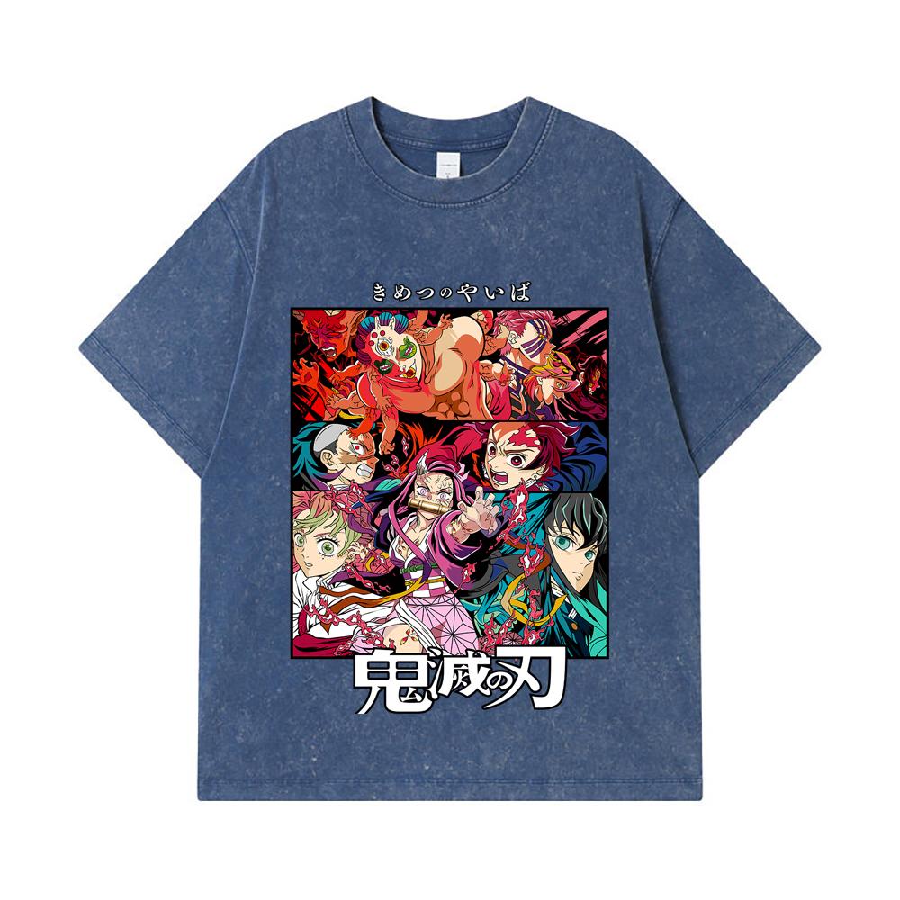 275 GSM Washed T-shirts 100% Cotton Demon Slayer V26 Print Unisex Heavy Cotton T Shirt 2XL королівський синій колір
275 GSM Washed T-shirts 100% Cotton Demon Slayer V26 Print Unisex Heavy Cotton T Shirt 2XL королівський синій колір