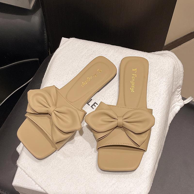 Sandals women s thick heel square head spring new bow one pedal casual outer slippers 36
Sandals women s thick heel square head spring new bow one pedal casual outer slippers 36