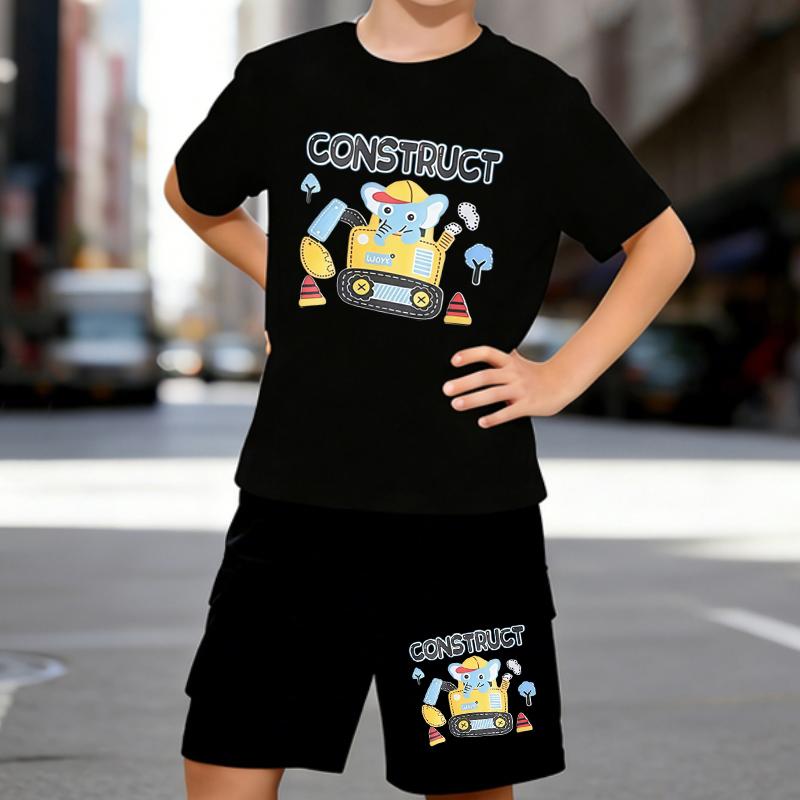 Boys 2 Piece Cartoon Excavator Printed Outfit, Short Sleeve T-Shirt and Shorts Set for Kids Age 5-14,Black and White Sporty Casual Summer Clothes 5-6 Years чёрный
Boys 2 Piece Cartoon Excavator Printed Outfit, Short Sleeve T-Shirt and Shorts Set for Kids Age 5-14,Black and White Sporty Casual Summer Clothes 5-6 Years чёрный