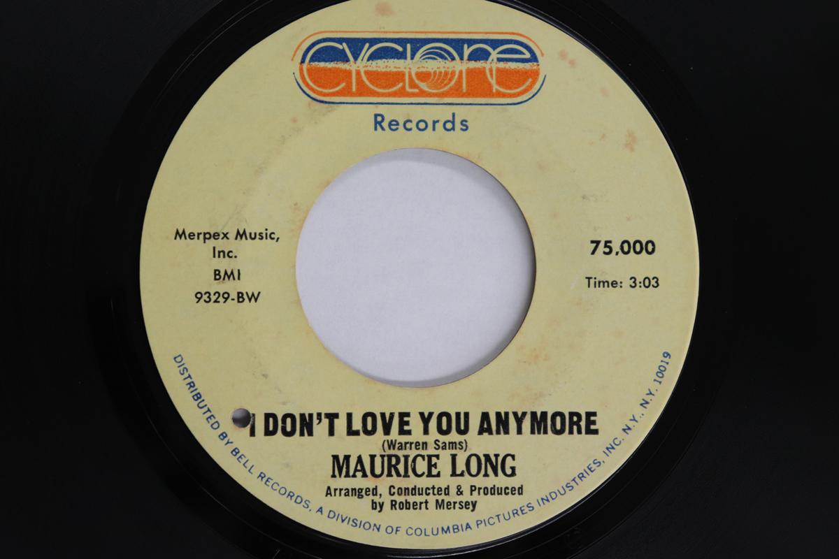 7inch Record MAURICE LONG - I Don t Love You Anymore / A Lover 75000 CYCLONE 1969 US Soul/Funk Used
7inch Record MAURICE LONG - I Don t Love You Anymore / A Lover 75000 CYCLONE 1969 US Soul/Funk Used