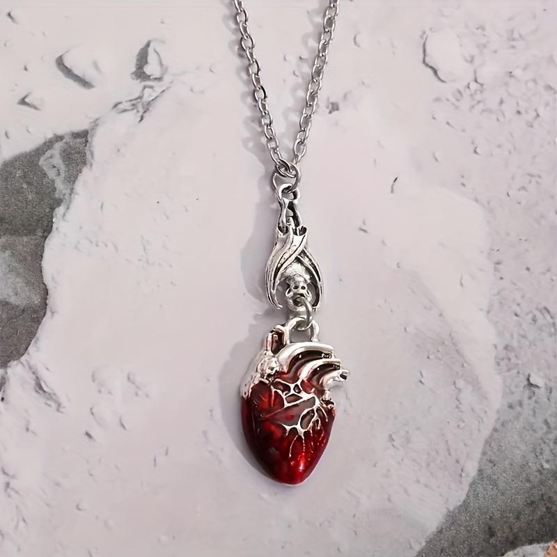 Gothic Silver Color Stainless Steel Vampire Bat Blood Drop Heart Pendant Necklace for Women Halloween Party Scary Jewelry Gifts красный
Gothic Silver Color Stainless Steel Vampire Bat Blood Drop Heart Pendant Necklace for Women Halloween Party Scary Jewelry Gifts красный