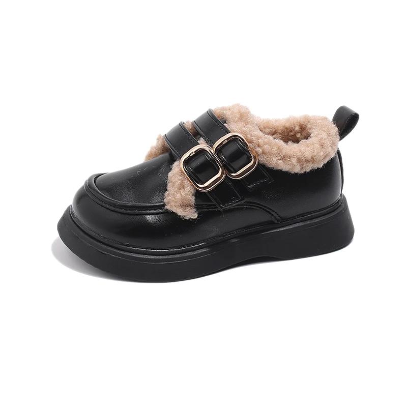 Winter New Children Leather Shoes with Cotton Girls Fashion British Style Soft Anti-slippery Versatile Princess Chic Shoes 23 чорний
Winter New Children Leather Shoes with Cotton Girls Fashion British Style Soft Anti-slippery Versatile Princess Chic Shoes 23 чорний