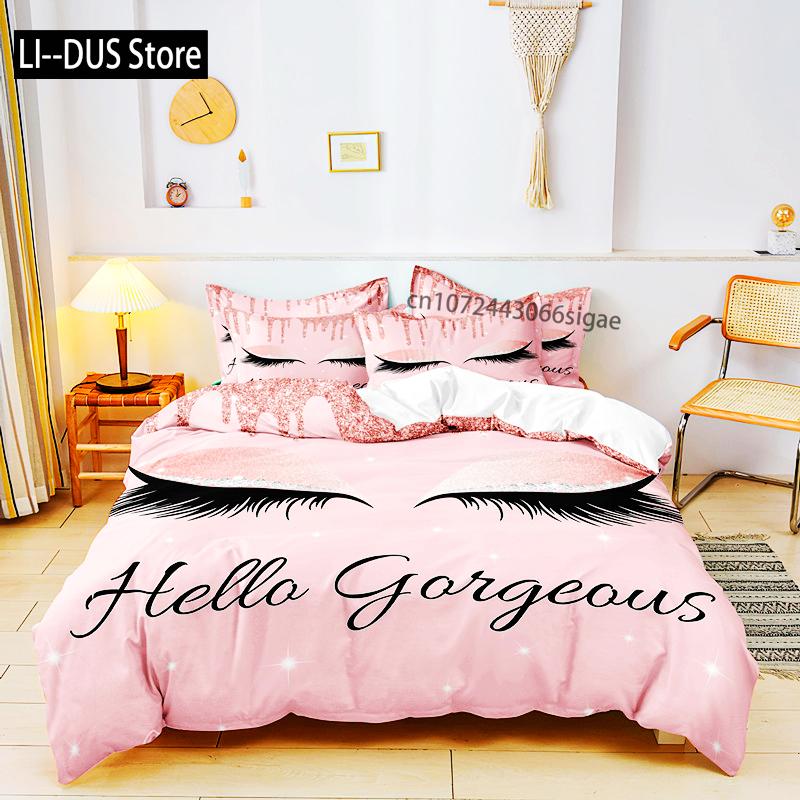 3-Piece Chic Eye Lash Pattern Duvet Cover Set Ultra Soft Texture For Wedding Anniversary Home Bedroom Or Guest Room Comfort EU Single(135*200cm)3pcs
3-Piece Chic Eye Lash Pattern Duvet Cover Set Ultra Soft Texture For Wedding Anniversary Home Bedroom Or Guest Room Comfort EU Single(135*200cm)3pcs