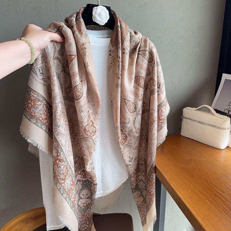 Luxury cotton and linen scarf women s large square scarf spring and summer travel sunscreen shawl Print Scarf, Lightweight Breathable Multi-use Shawl 130*130cm
Luxury cotton and linen scarf women s large square scarf spring and summer travel sunscreen shawl Print Scarf, Lightweight Breathable Multi-use Shawl 130*130cm