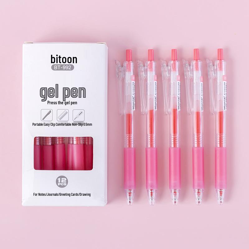 High-Value Quick-Drying Neutral Gel Pens, 12 Colors, 0.5mm Tip, Press-Type for Planners and Art. 0.5mm
High-Value Quick-Drying Neutral Gel Pens, 12 Colors, 0.5mm Tip, Press-Type for Planners and Art. 0.5mm