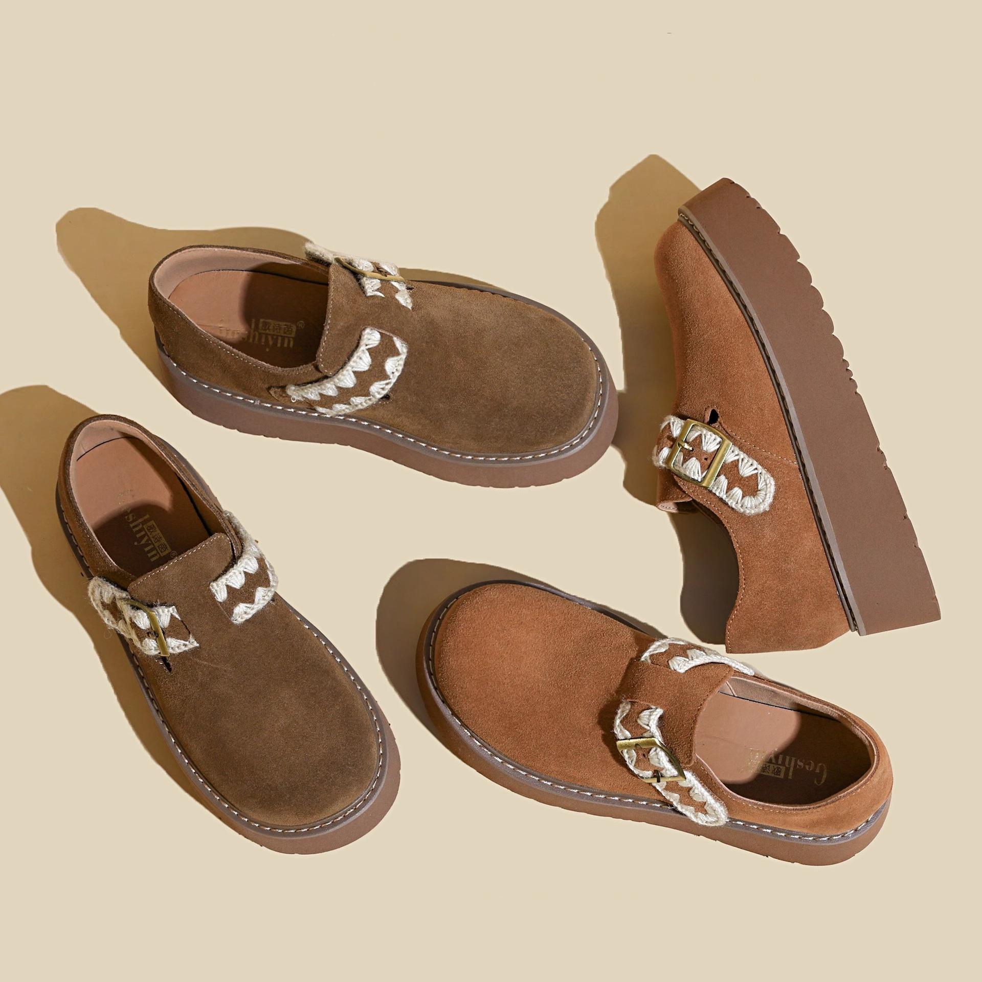 Gu Yunshu Spring and Autumn 2024 new niche platform Birkenstocks women s retro one-word buckle versatile casual single shoes women 35
Gu Yunshu Spring and Autumn 2024 new niche platform Birkenstocks women s retro one-word buckle versatile casual single shoes women 35