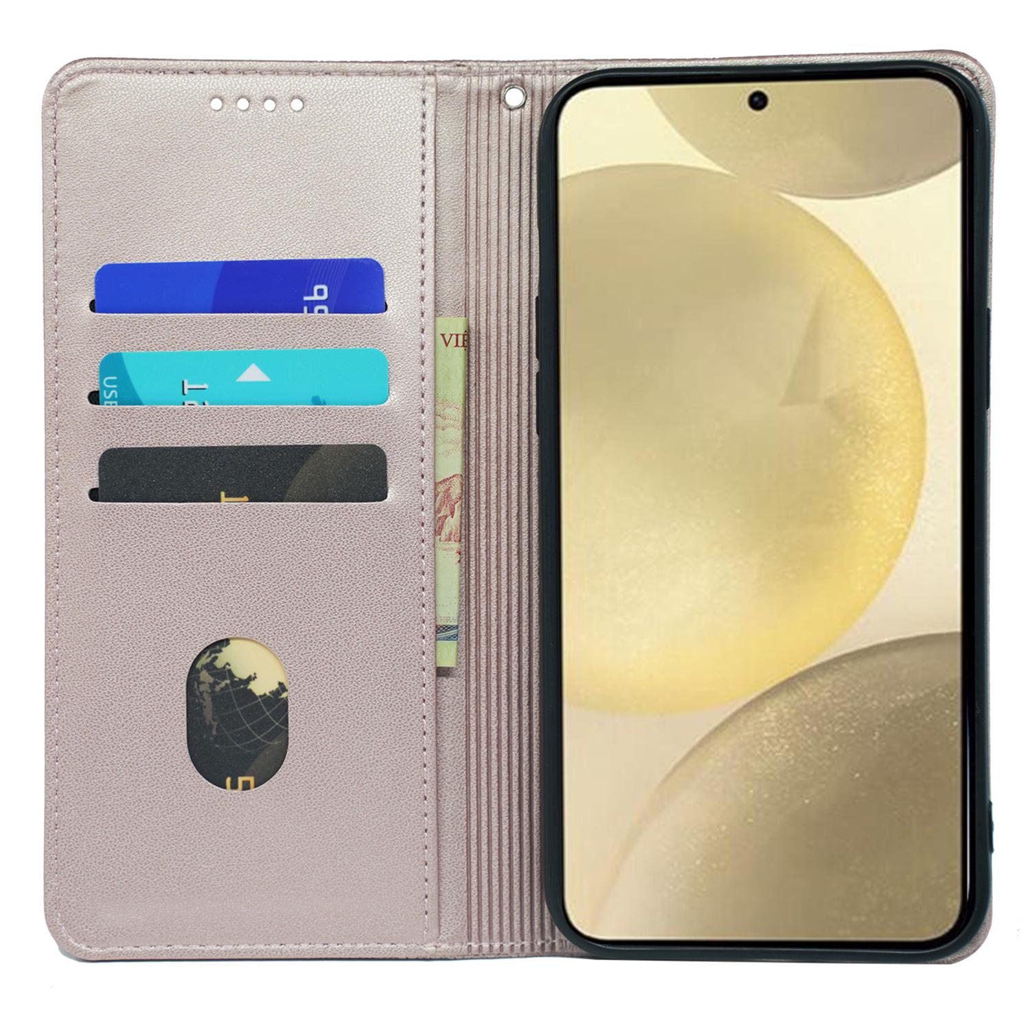 For Samsung Galaxy S24 FE Case Four-Leaf Clover Leather Phone Cover Flip Stand View Rose Gold
For Samsung Galaxy S24 FE Case Four-Leaf Clover Leather Phone Cover Flip Stand View Rose Gold