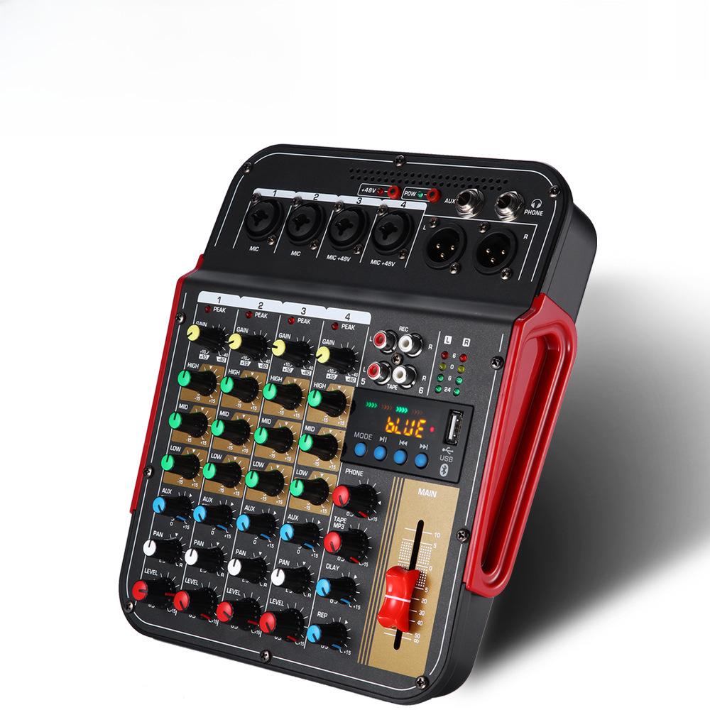 6-Channel Audio Mixer with USB MP3 and Bluetooth - Ideal for Band Recording and Live Performances
6-Channel Audio Mixer with USB MP3 and Bluetooth - Ideal for Band Recording and Live Performances