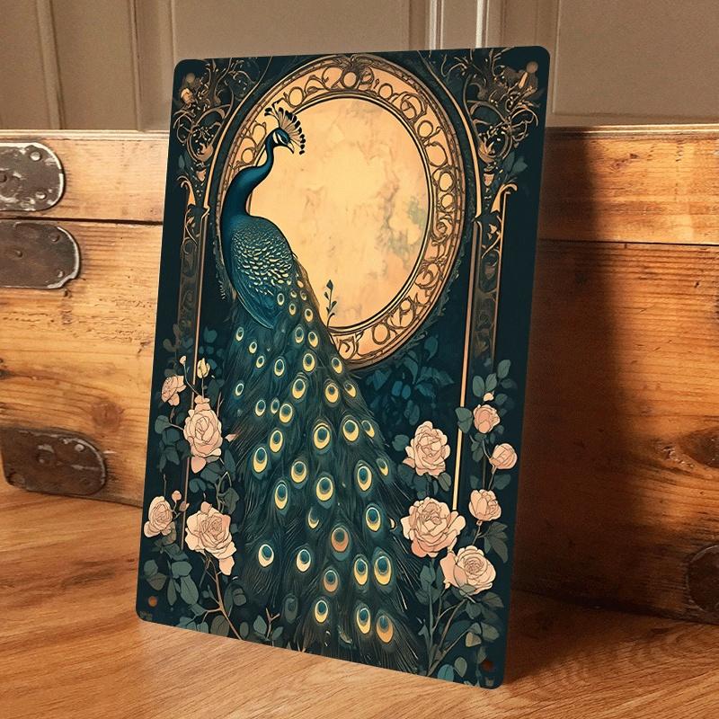 1 piece of vintage peacock tinplate hanging plaque with European-style carved moon background for home wall decoration, living r (as the picture,20x30cm)
1 piece of vintage peacock tinplate hanging plaque with European-style carved moon background for home wall decoration, living r (as the picture,20x30cm)