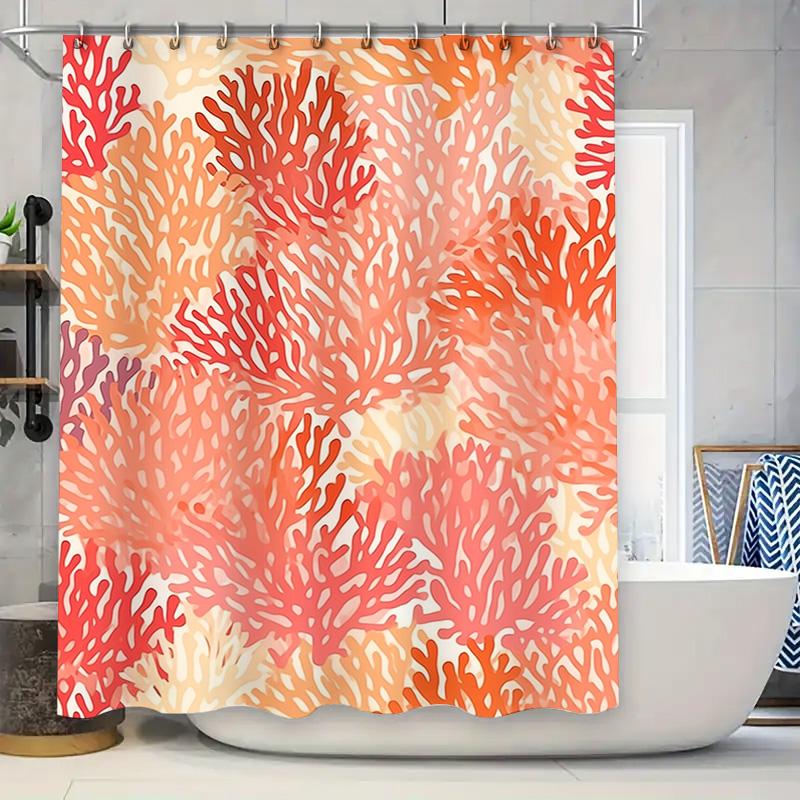 Vibrant Coral Reef Shower Curtain Set Modern Bathroom Decor With Orange And Pink Red Floral Pattern For Home Bathrooms W60H190(CM)-1 Pcs
Vibrant Coral Reef Shower Curtain Set Modern Bathroom Decor With Orange And Pink Red Floral Pattern For Home Bathrooms W60H190(CM)-1 Pcs