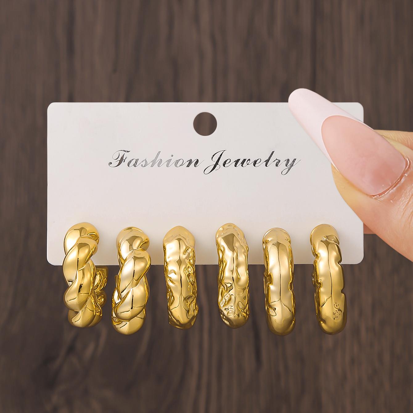 Creative Irregular Twisted Striped Design C-shaped Hoop Earrings Exquisite Women s Daily Wear Parties leisure Vacations Banquets
Creative Irregular Twisted Striped Design C-shaped Hoop Earrings Exquisite Women s Daily Wear Parties leisure Vacations Banquets