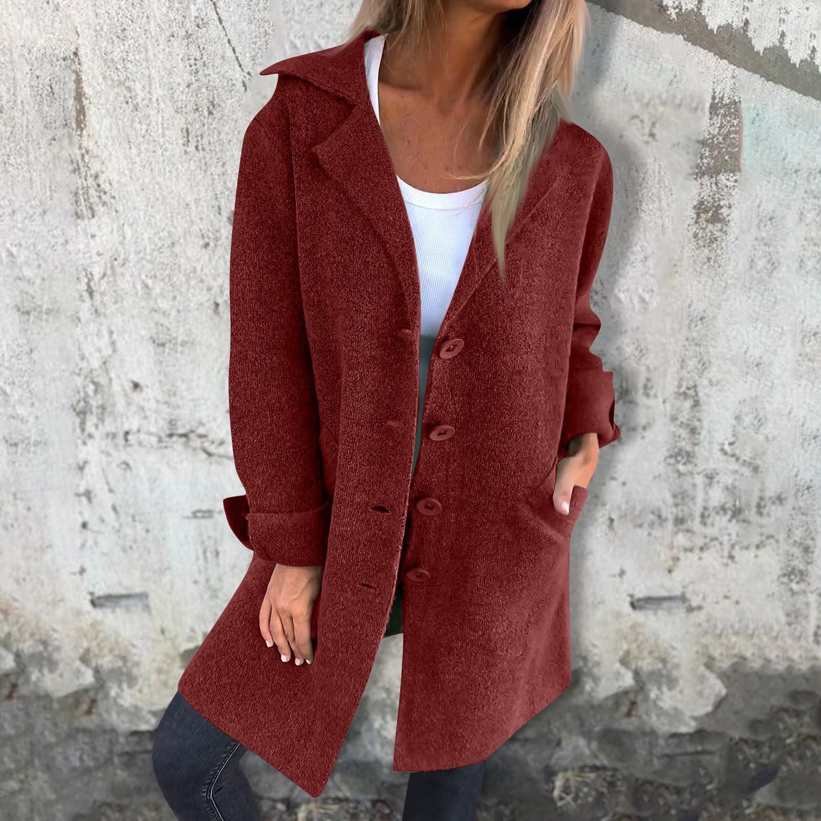 Женские куртки повседневный однобортный пиджак с лацканами воротник длинный рукав однотонный плащ для женщин XL
Женские куртки повседневный однобортный пиджак с лацканами воротник длинный рукав однотонный плащ для женщин XL