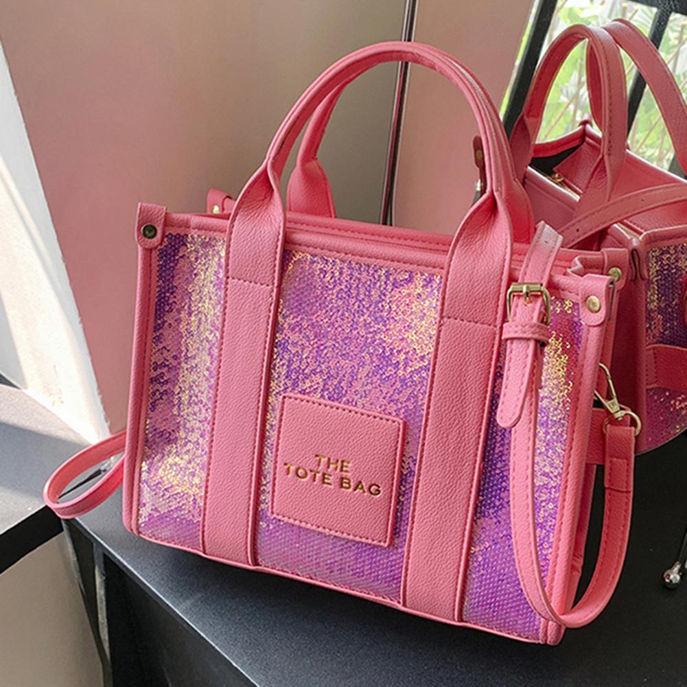 Women Party Tote Bag PU Leather Sequins Top-Handle Bags Casual Fashion Shiny Portable Adjustable Straps Shopper Tote Purse рожевий червоний колір
Women Party Tote Bag PU Leather Sequins Top-Handle Bags Casual Fashion Shiny Portable Adjustable Straps Shopper Tote Purse рожевий червоний колір