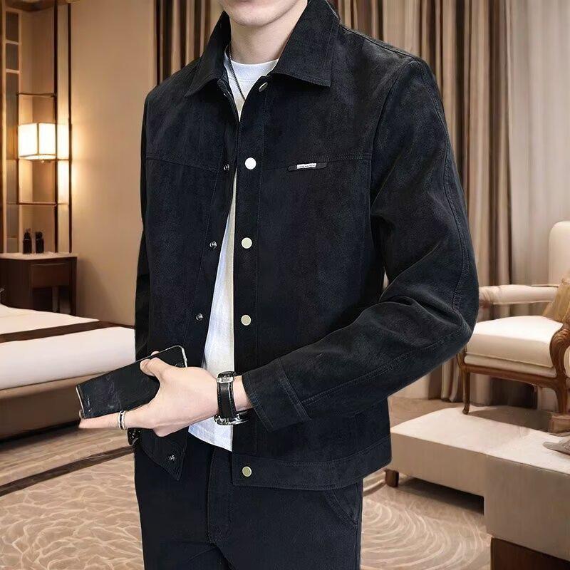 Men s 2025 PUNK Suede Jacket: High-End, Cool Trend, Turn-Down Collar Outerwear for Spring and Autumn 2XL чорний
Men s 2025 PUNK Suede Jacket: High-End, Cool Trend, Turn-Down Collar Outerwear for Spring and Autumn 2XL чорний