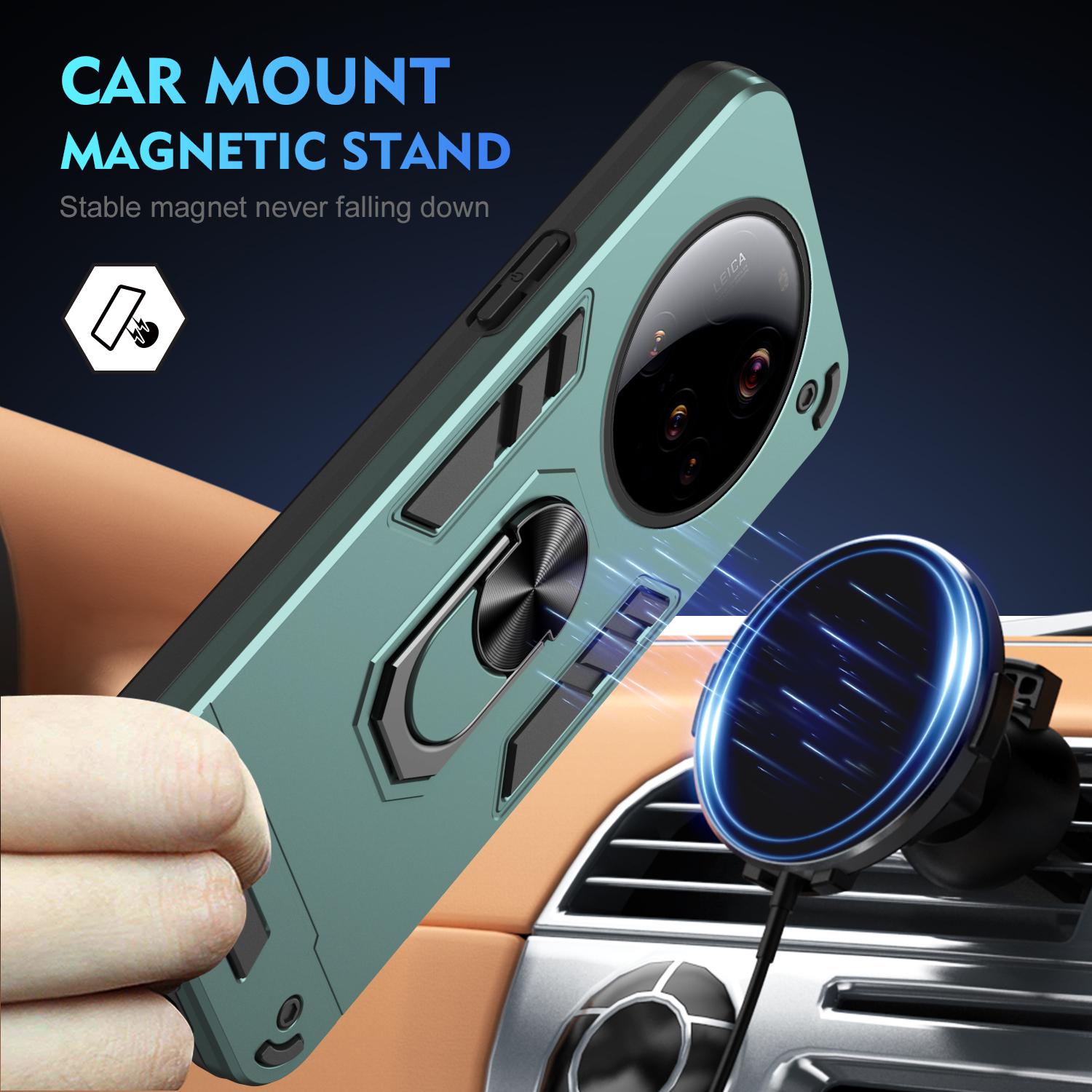 For Xiaomi 15 Ultra Case PC+TPU Drop Defend Phone Cover with Ring Kickstand Green
For Xiaomi 15 Ultra Case PC+TPU Drop Defend Phone Cover with Ring Kickstand Green