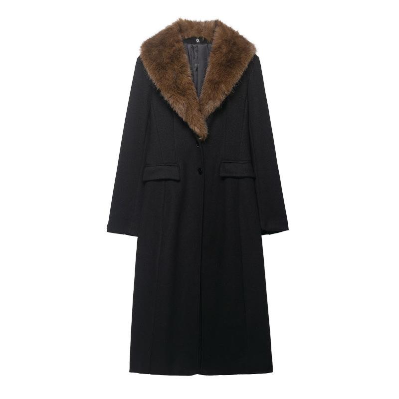 2026 Spring European & American Style Faux Fur Collar Long Coat Large
2026 Spring European & American Style Faux Fur Collar Long Coat Large
