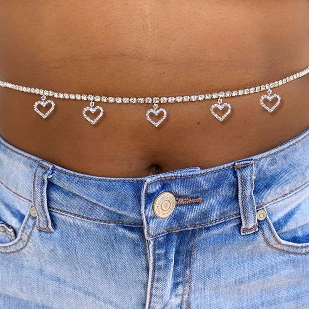 Metal Zinc Zinc Alloy Rhinestone Waist Chain Female Belly Chain Korean Style Belts Heart Pendant Waistband
Metal Zinc Zinc Alloy Rhinestone Waist Chain Female Belly Chain Korean Style Belts Heart Pendant Waistband