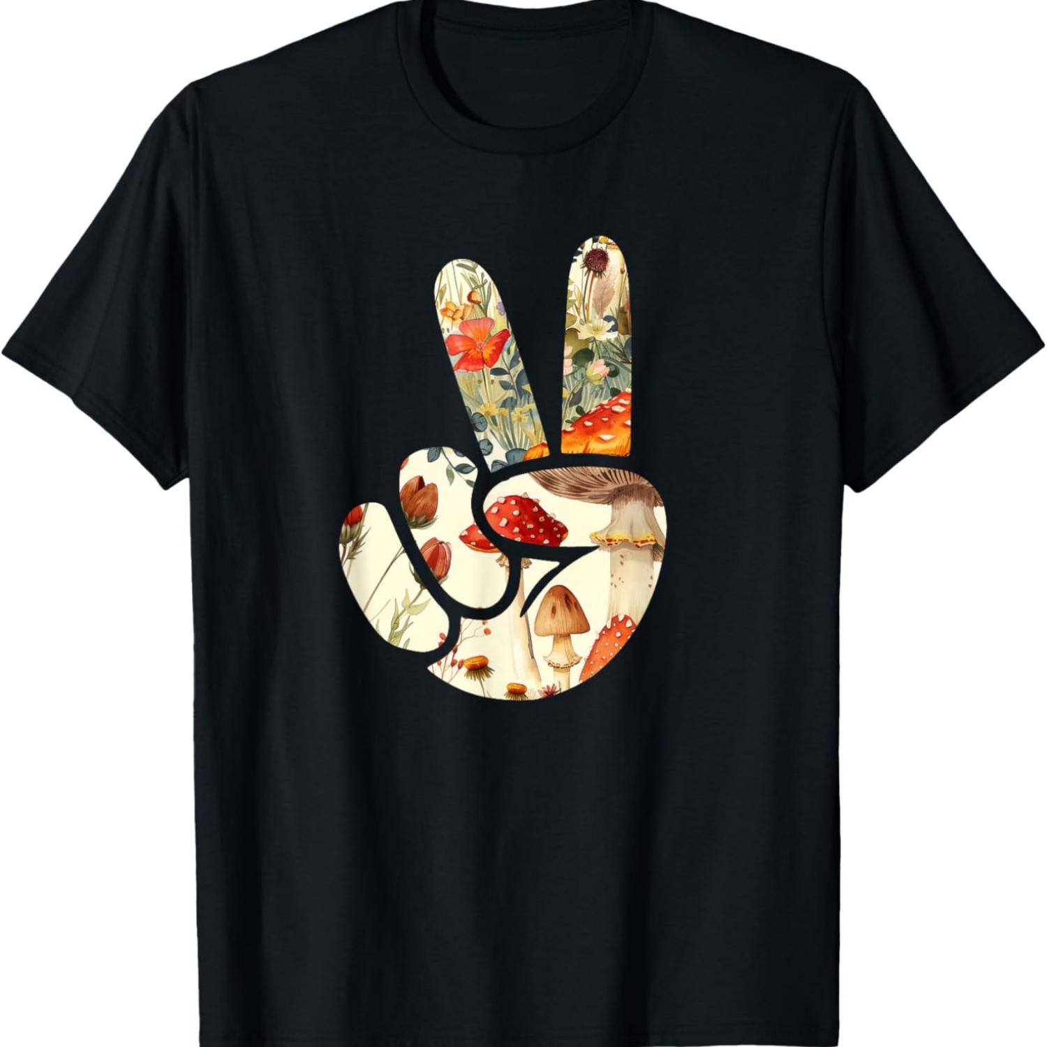 Natural Silhouette Forest Meadow Cottagecore Peace Sign Hand T-Shirt(85) S чёрный
Natural Silhouette Forest Meadow Cottagecore Peace Sign Hand T-Shirt(85) S чёрный