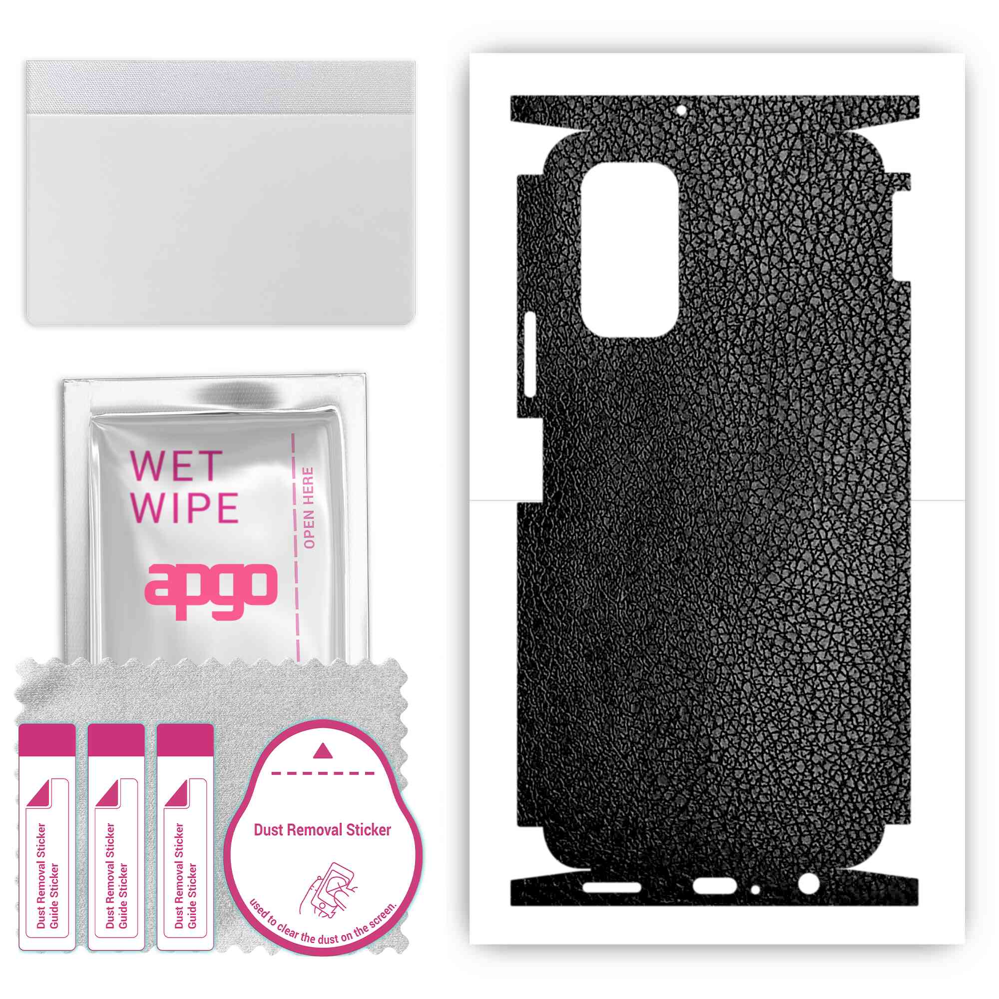 apgo Protective Skin Sticker for the back+sides compatible with Honor 30S, Full Wrap Film, Foil, Vinyl - Pattern Black Leather
apgo Protective Skin Sticker for the back+sides compatible with Honor 30S, Full Wrap Film, Foil, Vinyl - Pattern Black Leather