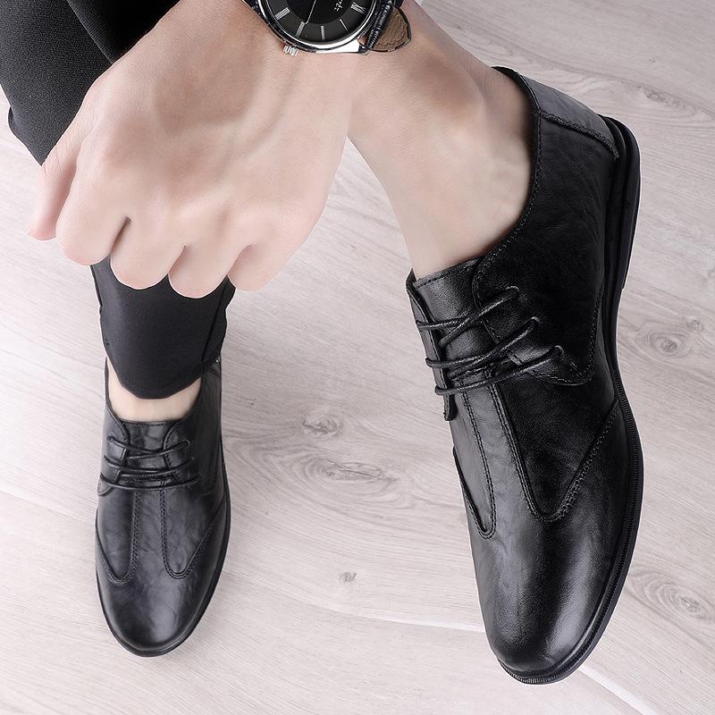 Men s first-layer cowhide soft-soled small leather shoes trendy lace-up casual daily work men s shoes 37
Men s first-layer cowhide soft-soled small leather shoes trendy lace-up casual daily work men s shoes 37