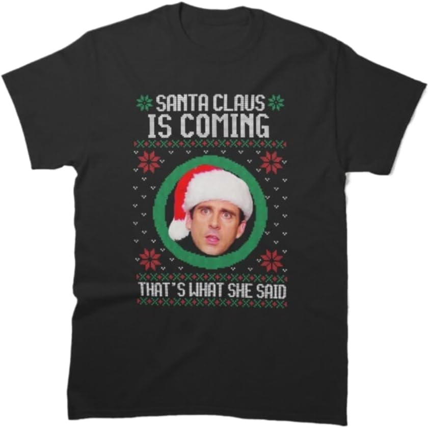 Santa Claus is Coming Ugly Christmas Graphic T-Shirt, Black Short Sleeve Cotton Unisex Tee 5XL різнокольоровий
Santa Claus is Coming Ugly Christmas Graphic T-Shirt, Black Short Sleeve Cotton Unisex Tee 5XL різнокольоровий