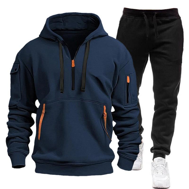Men s Hoodie Set Hooded Sweatshirt With Zipper Multi Pocket Pullover Sports Casual XL темно-синього кольору
Men s Hoodie Set Hooded Sweatshirt With Zipper Multi Pocket Pullover Sports Casual XL темно-синього кольору