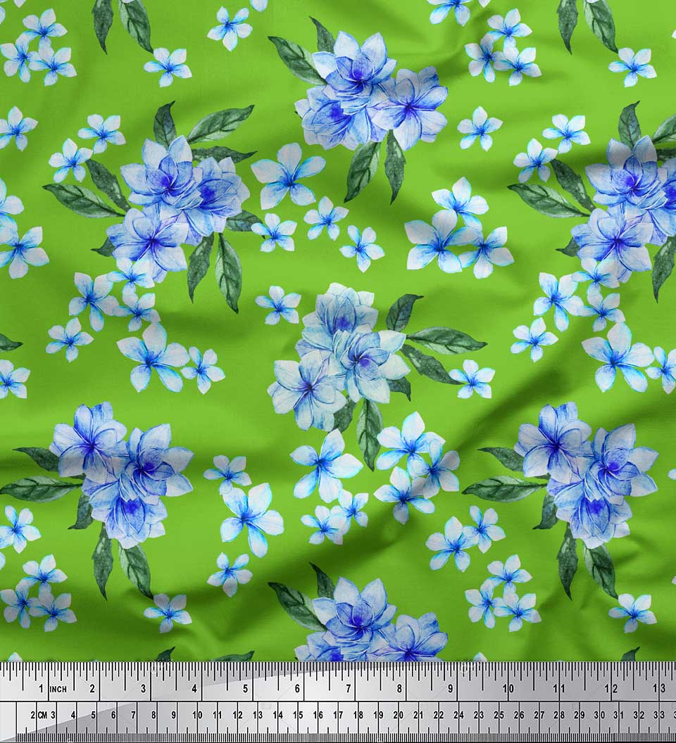 Soimoi Green Japan Crepe Satin Fabric Leaves & Periwinkle Floral Print Fabric by the metre 42 Inch 42 Inch Wide - Poly Crepe зелений
Soimoi Green Japan Crepe Satin Fabric Leaves & Periwinkle Floral Print Fabric by the metre 42 Inch 42 Inch Wide - Poly Crepe зелений
