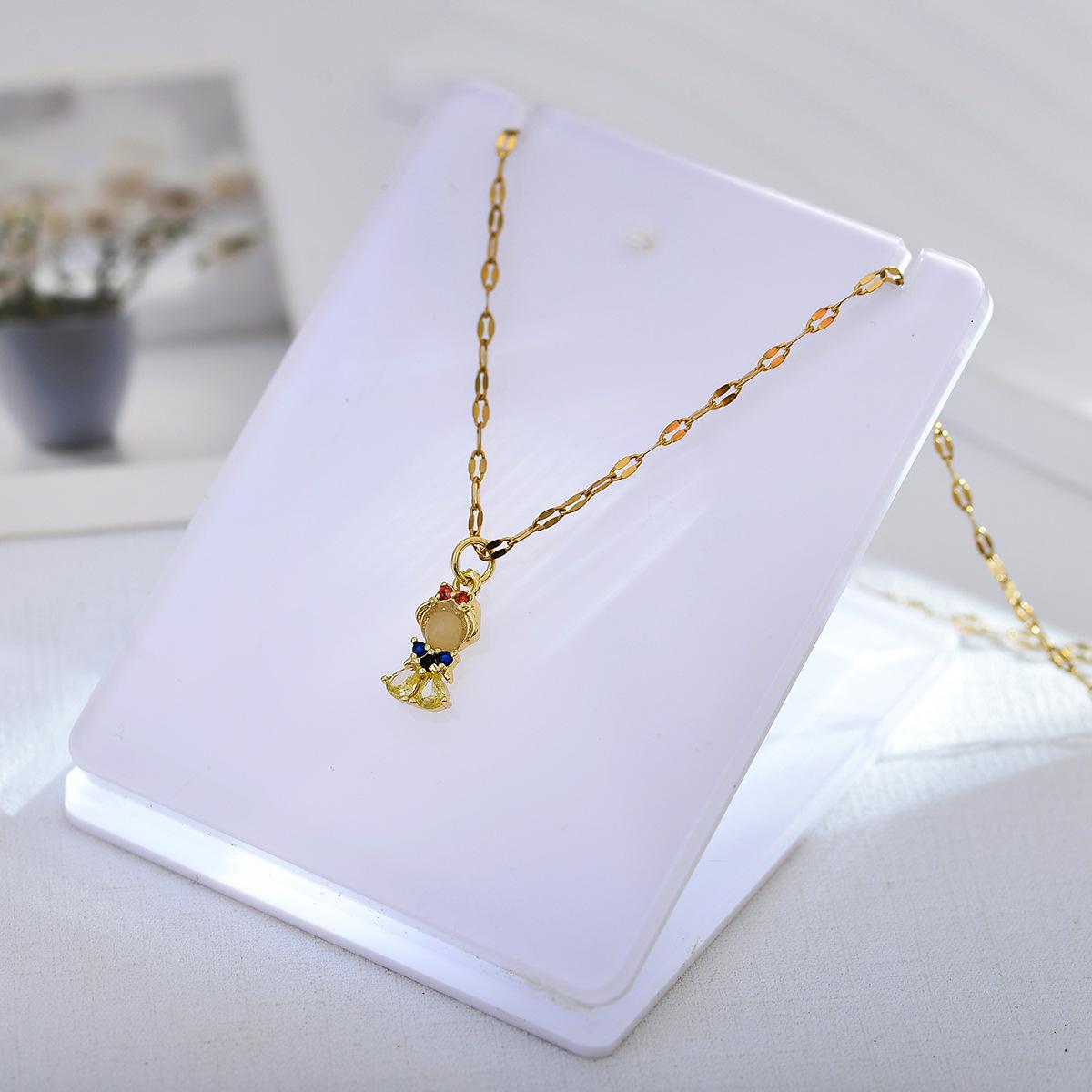 New Fashion Cute Little Animal Copper Zircon Pendant Temperament Necklace for Girlfriend s Birthday Present.
New Fashion Cute Little Animal Copper Zircon Pendant Temperament Necklace for Girlfriend s Birthday Present.