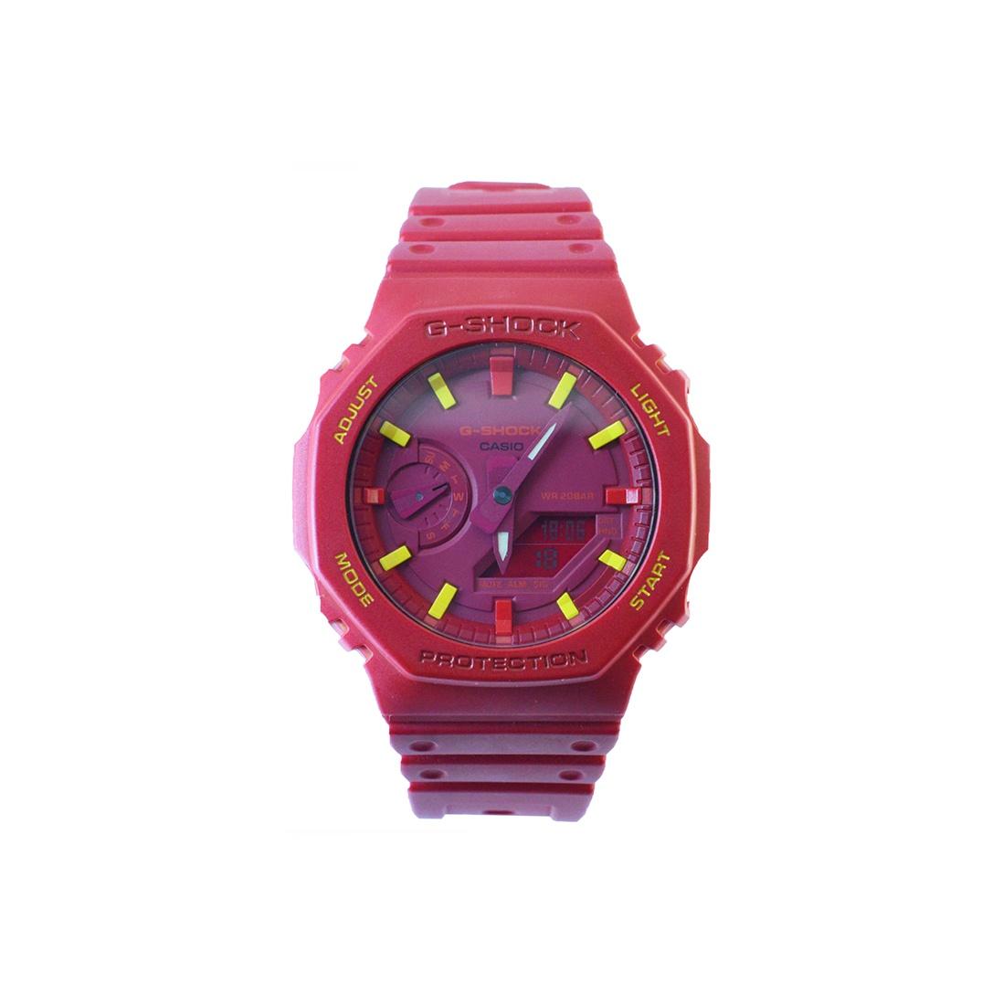 CASIO Men Liquid Crystal,Analog Dual Display Series Red Watch GA-2100-1A1(Watch3--) Hand-Drawn Coral Red
CASIO Men Liquid Crystal,Analog Dual Display Series Red Watch GA-2100-1A1(Watch3--) Hand-Drawn Coral Red