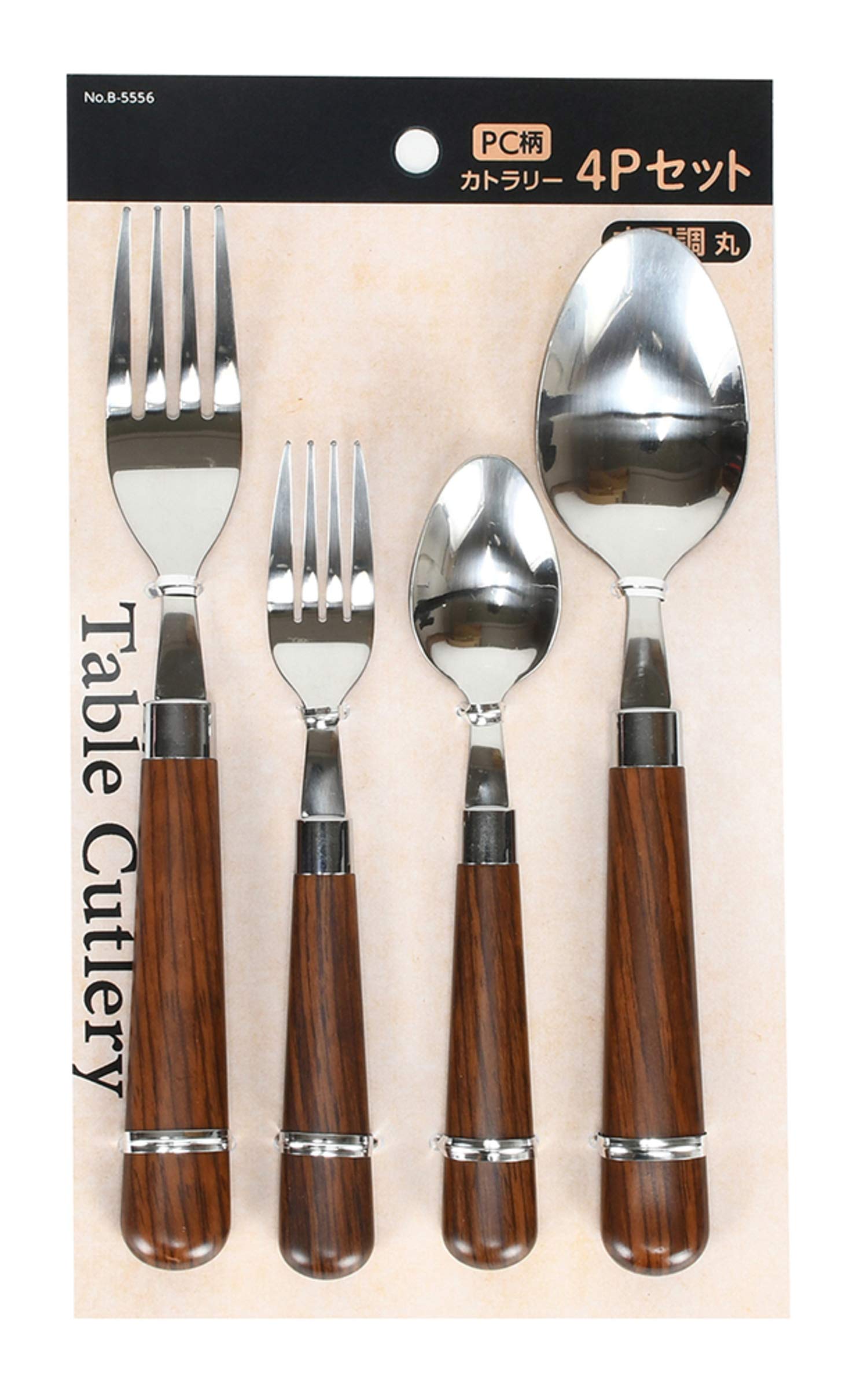 Pearl Metal Cutlery Set of Wood Grain Plastic 4, Finish, Round, Handle, B-5556
Pearl Metal Cutlery Set of Wood Grain Plastic 4, Finish, Round, Handle, B-5556
