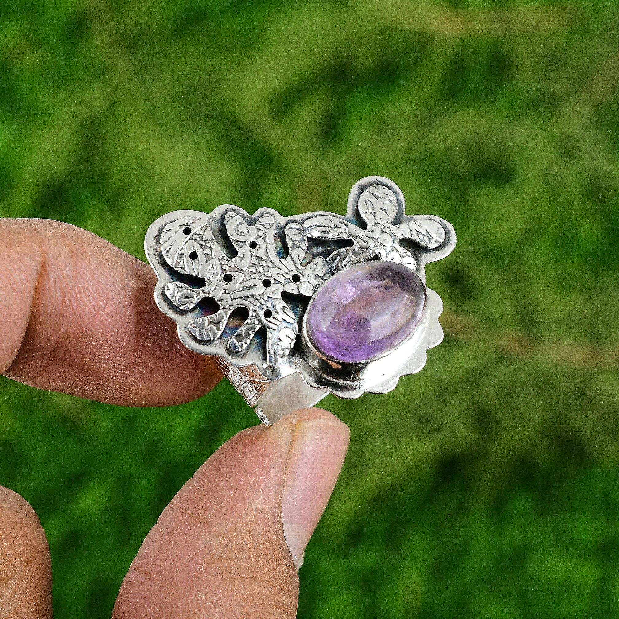 День женщин Сделка Овальный камень африканского аметиста Кольцо обещания Ювелирные изделия Стерлинговое серебро Adjustable
День женщин Сделка Овальный камень африканского аметиста Кольцо обещания Ювелирные изделия Стерлинговое серебро Adjustable