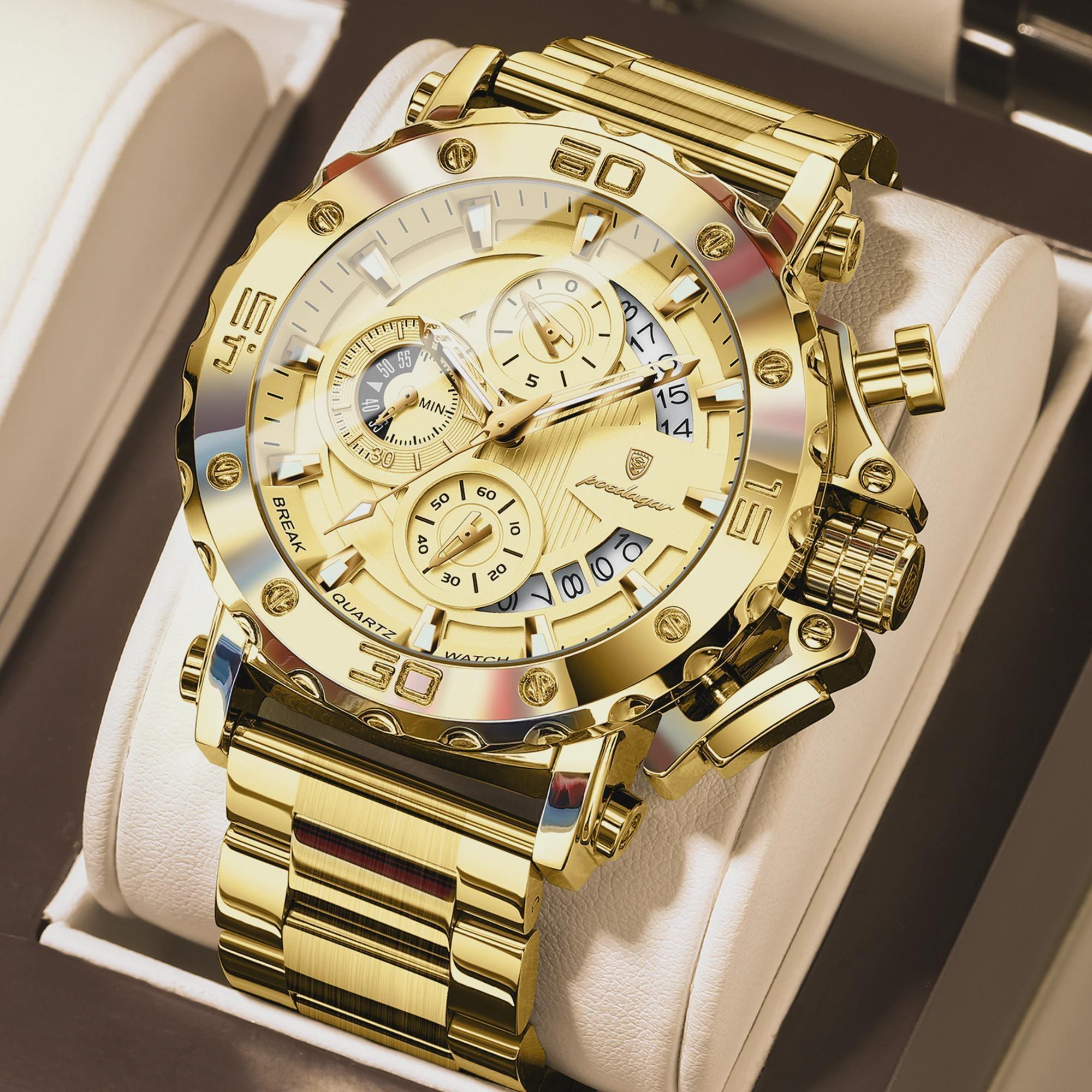 POEDAGAR Business Men s Wristwatch Luminous Waterproof Man Clock Chronograph Calendar Stainless Steel Quartz Watches For Men золотий
POEDAGAR Business Men s Wristwatch Luminous Waterproof Man Clock Chronograph Calendar Stainless Steel Quartz Watches For Men золотий