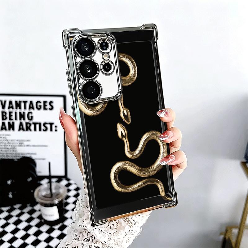 Black Snake Doodle Plating Phone Case For Samsung Galaxy S24 S25 FE S26 Edge S23 Ultra S22 S21 Plus S20 Anti-Fall Airabag Cover Samsung S22 Ultra
Black Snake Doodle Plating Phone Case For Samsung Galaxy S24 S25 FE S26 Edge S23 Ultra S22 S21 Plus S20 Anti-Fall Airabag Cover Samsung S22 Ultra