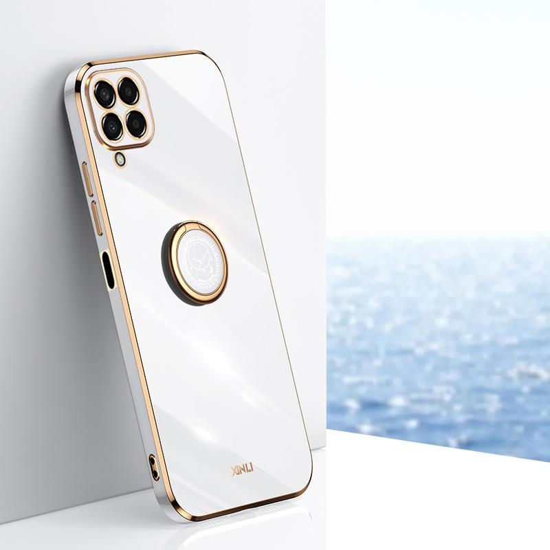 XINLI For Samsung Galaxy M53 5G Electroplating Golden Edge Soft TPU Cover Precise Lens Cutout Phone Case with Ring Kickstand White
XINLI For Samsung Galaxy M53 5G Electroplating Golden Edge Soft TPU Cover Precise Lens Cutout Phone Case with Ring Kickstand White