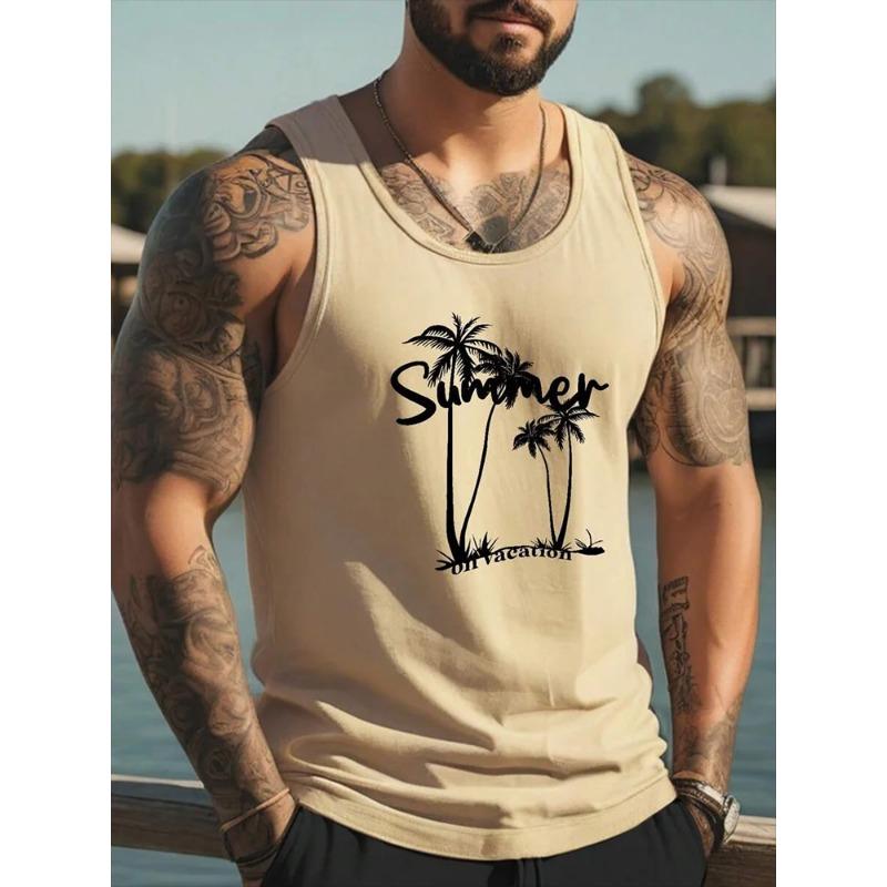 Летняя футболка с круглым вырезом и 3D-принтом кокосовой пальмы, модная повседневная майка без рукавов, мужские футболки L
Летняя футболка с круглым вырезом и 3D-принтом кокосовой пальмы, модная повседневная майка без рукавов, мужские футболки L
