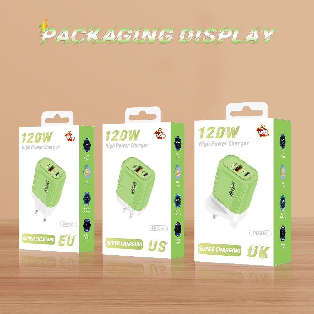 120W Macaron Charger: Compatible with Huawei & Xiaomi Phones, TYPE-C + USB Color Box Packaging білий
120W Macaron Charger: Compatible with Huawei & Xiaomi Phones, TYPE-C + USB Color Box Packaging білий