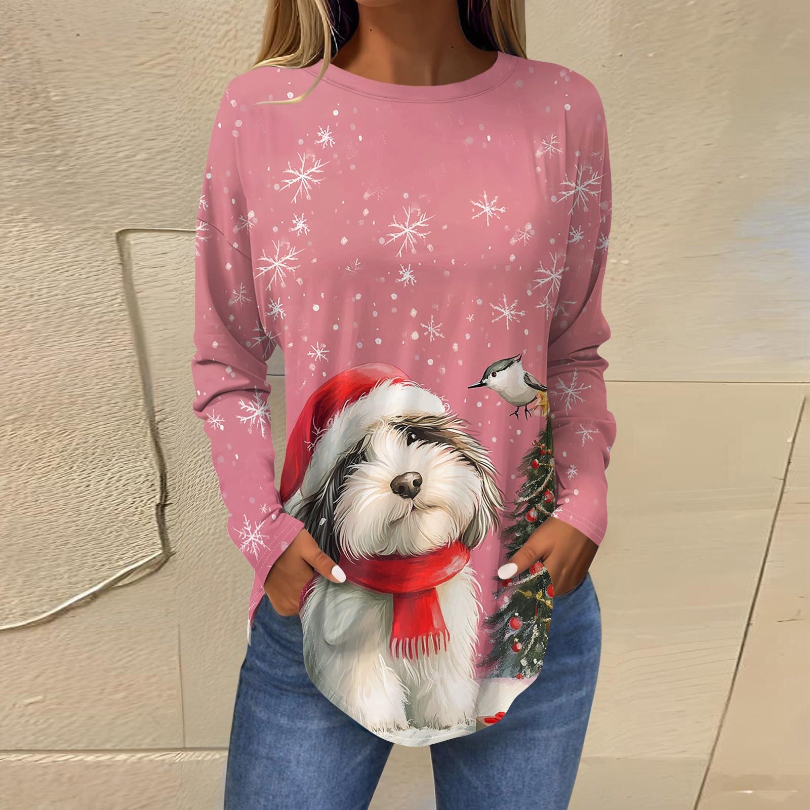 Женская свободная футболка с длинным рукавом с круглым вырезом и принтом, верхний пуловер XL розовый
Женская свободная футболка с длинным рукавом с круглым вырезом и принтом, верхний пуловер XL розовый