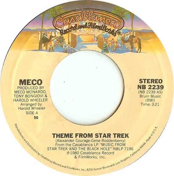 7inch Record MECO MONARDO - Theme From Star Trek NB2239 Casablanca 1980 US Dance & Electronica Used
7inch Record MECO MONARDO - Theme From Star Trek NB2239 Casablanca 1980 US Dance & Electronica Used