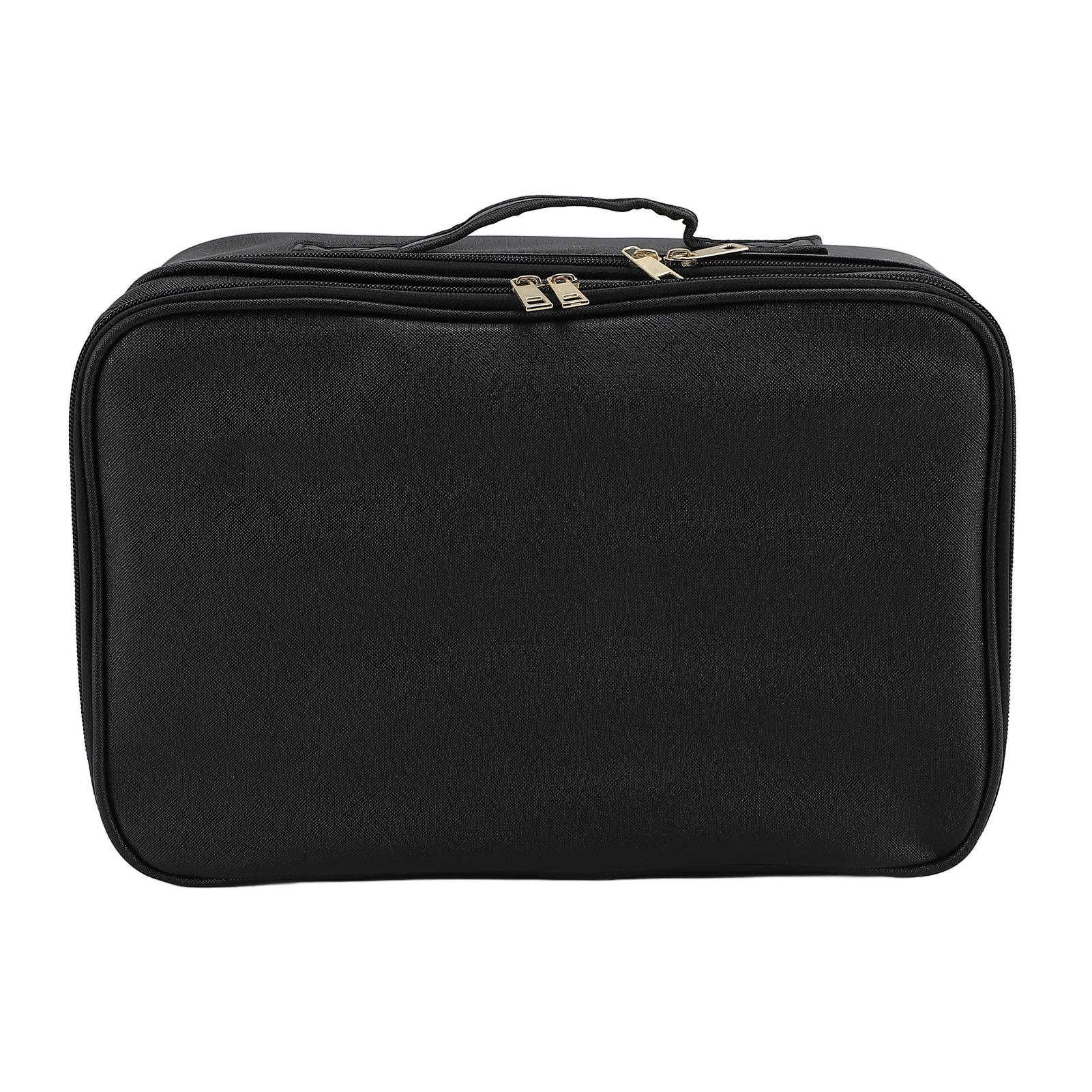 Makeup Bag with Mirror and Light 3 Color Temperatures Adjustable Divider Rechargeable Dimming LED Cosmetic Train Case Black
Makeup Bag with Mirror and Light 3 Color Temperatures Adjustable Divider Rechargeable Dimming LED Cosmetic Train Case Black